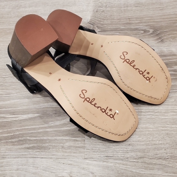 NEW Splendid Black ankle Strap Sandals - Picture 6 of 7